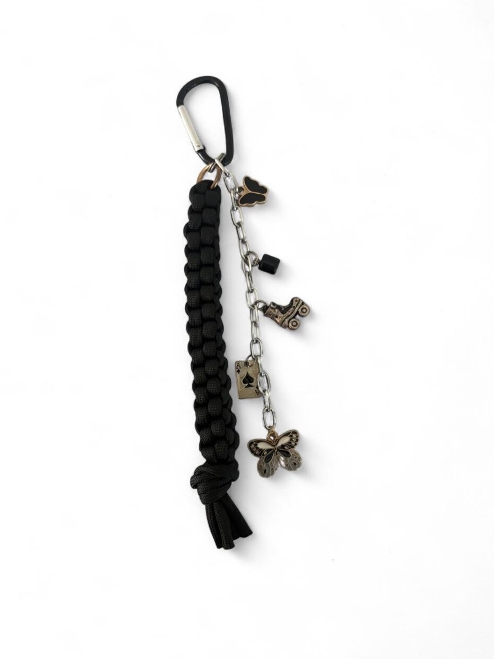 Black, Silver and Gold Bag Charm